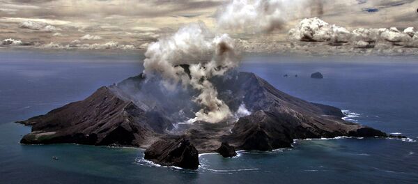 Извержение вулкана на острове Уайт-Айленд в Новой Зеландии  - اسپوتنیک افغانستان  