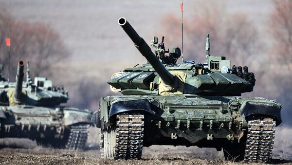 شباهت حرکت تانک T-72 با کوسه فیلم «آرواره‌ها» + ویدیو - اسپوتنیک افغانستان  