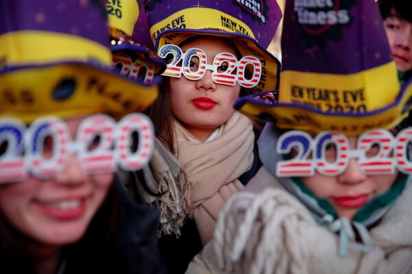 جشن سال نو در میدان تایمز نیویارک، امریکا  - اسپوتنیک افغانستان  
