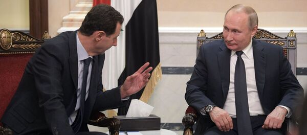 ولادیمیر پوتین و رئیس جمهور سوریه بشار اسد ولادیمیر پوتین و رئیس جمهور سوریه بشار اسد - اسپوتنیک افغانستان