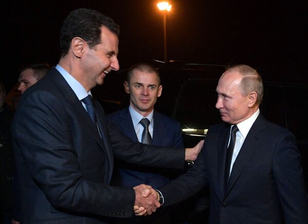 ولادیمیر پوتین و رئیس جمهور سوریه بشار اسد - اسپوتنیک افغانستان  