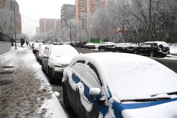 بارش برف در مسکو - اسپوتنیک افغانستان  