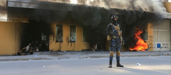 آسیبدیدن چند تن در نتیجه راکتاندازی بر سفارت امریکا در بغداد آسیبدیدن چند تن در نتیجه راکتاندازی بر سفارت امریکا در بغداد - اسپوتنیک افغانستان