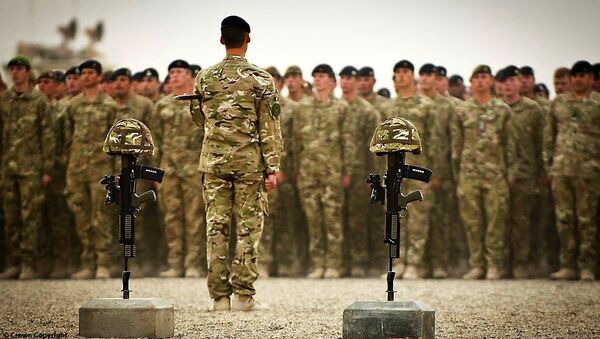 Soldiers Hold a Vigil for Fallen Comrades at Camp Bastion, Afghanistan - اسپوتنیک افغانستان  