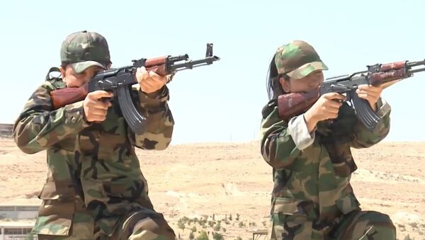 Syria: Female fighting battalion take on ISIS to defend mother Syria - اسپوتنیک افغانستان  