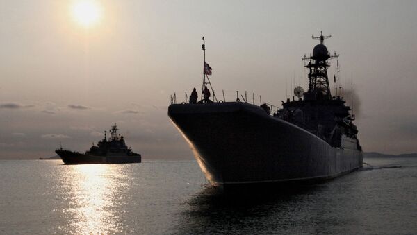 تمرینات دفاع هوایی کشتی های قوای بحری روسیه در اقیانوس هند - اسپوتنیک افغانستان  