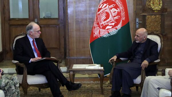 رئیس جمهور غنی با راس ویلسون و جنرال اسکات میلر دیدار کرد - اسپوتنیک افغانستان  