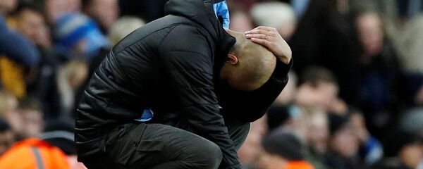 Тренер команды Манчестер Сити Хосеп Гвардиола на матче Манчестер Сити - Манчестер Юнайтед - اسپوتنیک افغانستان  