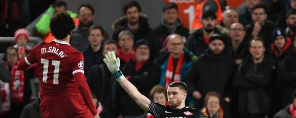 محمدصلاح بازیکن مصری لیورپول  Футбол. Лига чемпионов. Матч Ливерпуль - Спартак محمدصلاح بازیکن مصری لیورپول  Футбол. Лига чемпионов. Матч Ливерпуль - Спартак - اسپوتنیک افغانستان