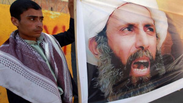 تظاهرات برضد اعدام النمر روحانی شیعه در عربستان سعودی - اسپوتنیک افغانستان  