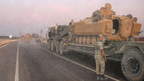  ترکیه 300 وسایط زرهی و ارتش خود را به سوریه اعزام می‌کند - اسپوتنیک افغانستان  