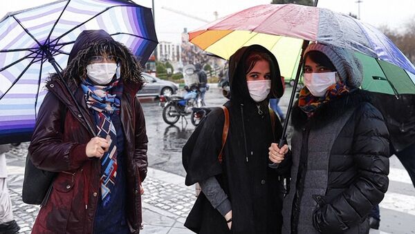 Жители Тегерана носят маски, опасаясь коронавируса - اسپوتنیک افغانستان  