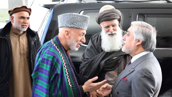 عبدالله عبدالله، عبدالرب رسول سیاف،‌ حامد کرزی