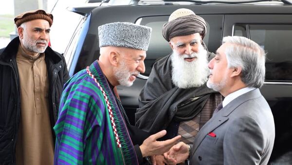 سیاف پس از دیدار با غنی و عبدالله: بزودی اجماع سیاسی بوجود می‌آید - اسپوتنیک افغانستان  