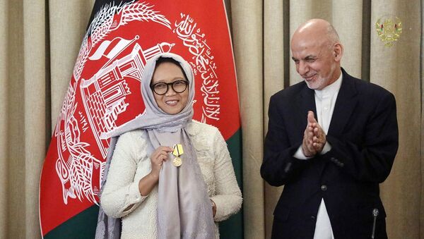 دیدار اشرف غنی با وزیر امور خارجه اندونیزیا  - اسپوتنیک افغانستان  