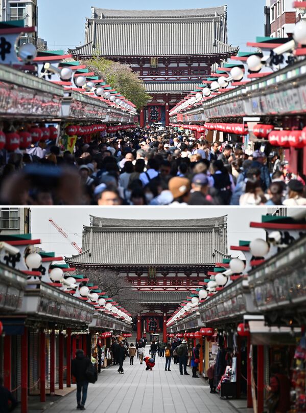 مقایسه خیابان مشهور در جاپان قبل و بعد از شیوع کرونا
 - اسپوتنیک افغانستان  