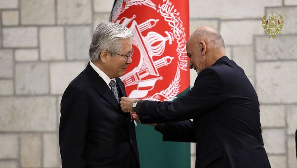 تفویض نشان دولتی به تادامیچی یاماموتو توسط رئيس جمهور غنی - اسپوتنیک افغانستان  