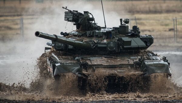 تانک T-90 در سومین همایش بین المللی تکنولوژی انجینری - 2014 در ژوکوفسکی. - اسپوتنیک افغانستان  