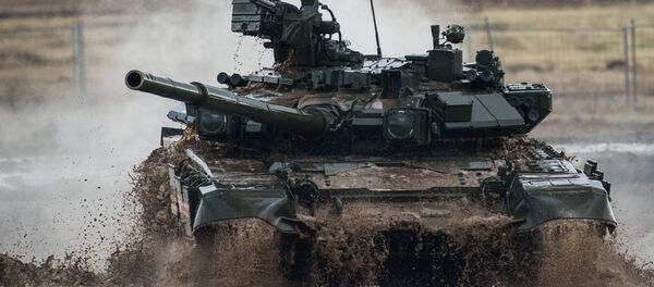 تانک T-90 در سومین همایش بین المللی تکنولوژی انجینری - 2014 در ژوکوفسکی. - اسپوتنیک افغانستان  