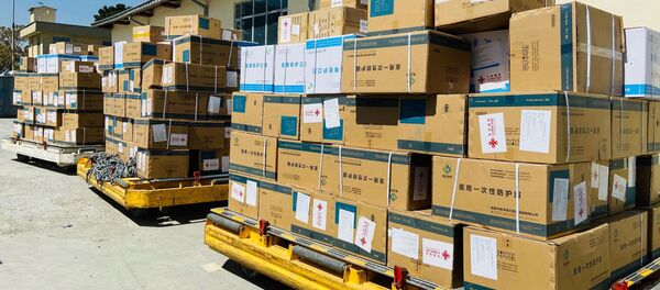 جریان توزیع کمک‌های طبی کشور چین به افغانستان؛ به طور زنده از اسپوتنیک افغانستان - اسپوتنیک افغانستان  