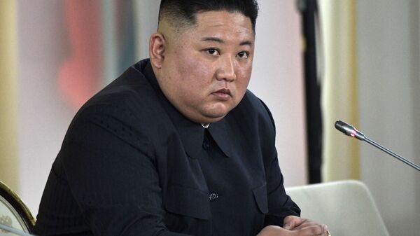 Лидер КНДР Ким Чен Ын во время российско-корейских переговоров в широком составе на базе кампуса ДДВФУ на острове Русский - اسپوتنیک افغانستان  