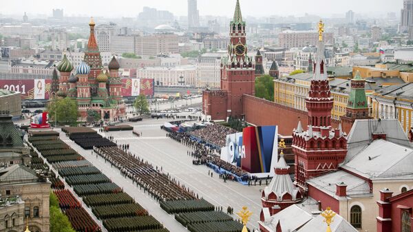 Парадные расчеты во время парада в Москве  - اسپوتنیک افغانستان  