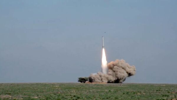 پرتاب راکت کروز اسکندر- م به طرف هدف - اسپوتنیک افغانستان  