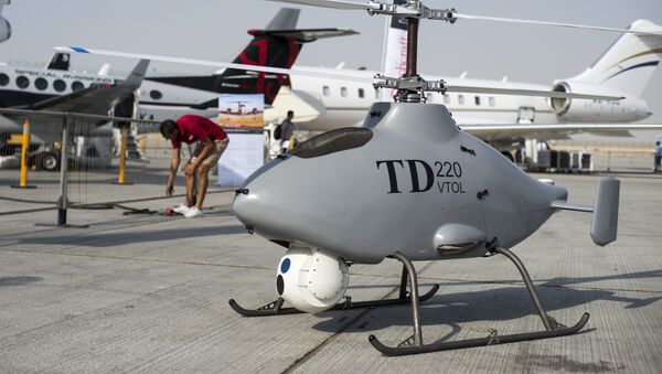 Беспилотный вертолет TD220 VTOL на международной авиационно-космической выставке Dubai Airshow-2015 - اسپوتنیک افغانستان  