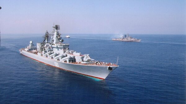 Гвардейский ракетный крейсер Черноморского флота Москва  - اسپوتنیک افغانستان  