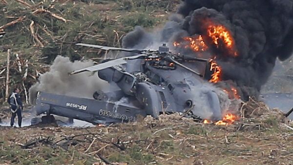 Военный вертолет Ми-28 разбился на полигоне Дубровичи в Рязанской области - اسپوتنیک افغانستان  