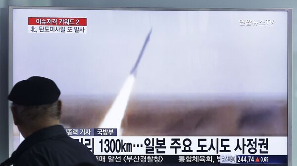 Репортаж южнокорейского телевидения о запуске баллистических ракет в Северной Корее  - اسپوتنیک افغانستان  