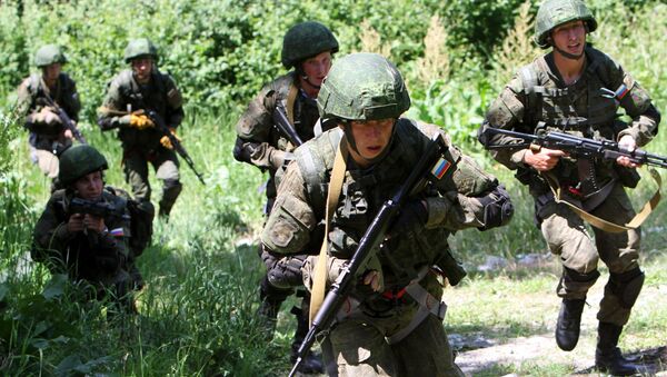 Russian paratroopers and Kirghizian national guard conduct military drills - اسپوتنیک افغانستان  