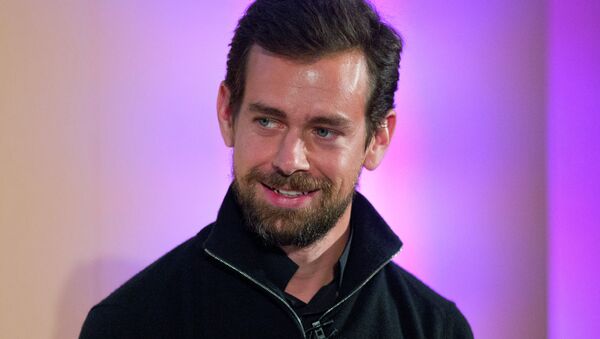 Jack Dorsey, CEO of Square, Chairman of Twitter and a founder of both ,holds an event in London - اسپوتنیک افغانستان  