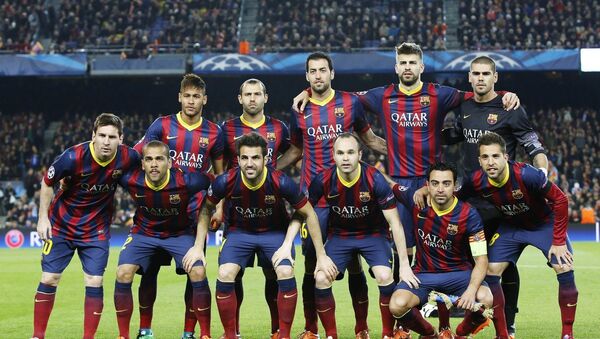 Barcelona team group line-up - اسپوتنیک افغانستان  