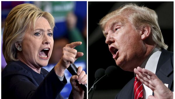 Democratic presidential candidate Hillary Clinton (L) and Republican presidential candidate Donald Trump are seen in a combination of file photos - اسپوتنیک افغانستان  