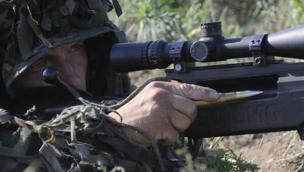 Снайперы на практических занятиях в Ростовской области - اسپوتنیک افغانستان  