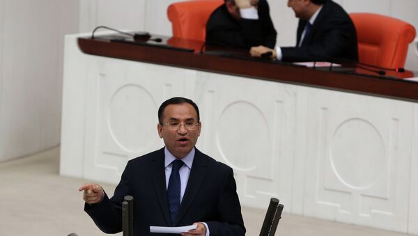 Justice Minister Bekir Bozdag speaks during a special session of the parliament in Ankara, Turkey, Wednesday, March 19, 2014 - اسپوتنیک افغانستان  