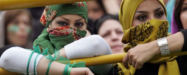 Иранские женщины в хиджабах на митинге - اسپوتنیک افغانستان  