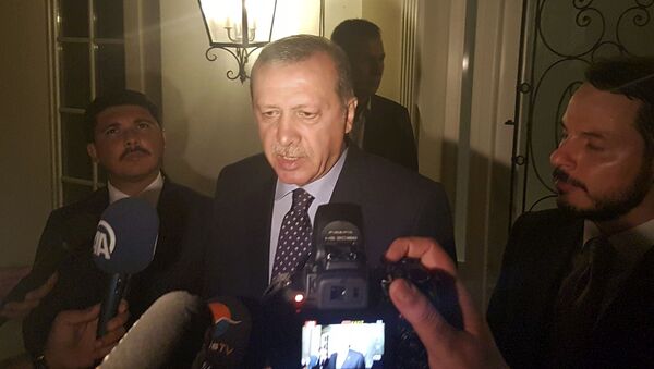 Президент Турции Тайип Эрдоган дает интервью СМИ в городе Мармарис - اسپوتنیک افغانستان  