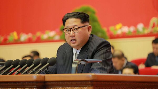 Лидер КНДР Ким Чен Ын во время съезда правящей партии в Пхеньяне - اسپوتنیک افغانستان  