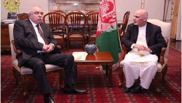 دیدار اشرف‌غنی و جنرال دوستم پس از ماه‌ها دوری و غیابت - اسپوتنیک افغانستان  