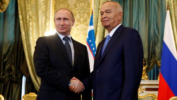 Президент России Владимир Путин и президент Узбекистана Ислам Каримов - اسپوتنیک افغانستان  