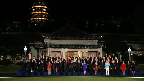 Leaders pose for pictures during the G20 Summit in Hangzhou, Zhejiang province, China September 4, 2016. - اسپوتنیک افغانستان  