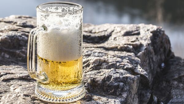 Кружка пива на камне у реки - اسپوتنیک افغانستان  