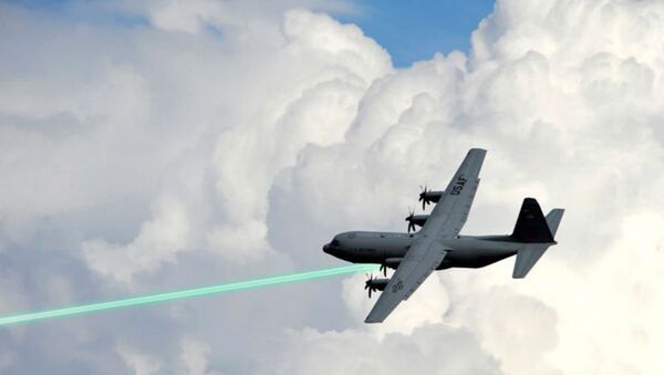 Photo illustration of an AC-130 gunship firing a laser weapon - اسپوتنیک افغانستان  