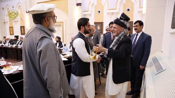 دیدار غنی و اعضای هیات حزب اسلامی در ارگ - اسپوتنیک افغانستان  