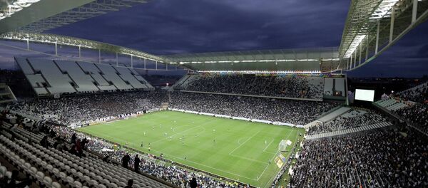 Corinthians and Botafogo players battle it out during a Brazilian soccer league match at the Itaquerao Stadium in Sao Paulo, Brazil Corinthians and Botafogo players battle it out during a Brazilian soccer league match at the Itaquerao Stadium in Sao Paulo, Brazil - اسپوتنیک افغانستان