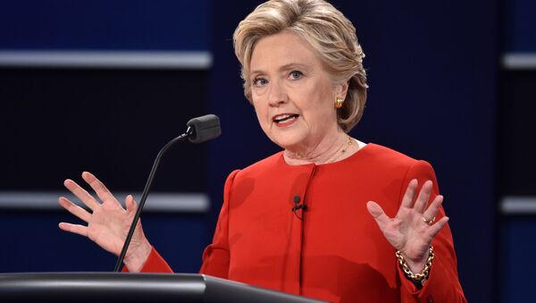 Кандидат в президенты США Хиллари Клинтон в дебатах в Нью-Йорке - اسپوتنیک افغانستان  