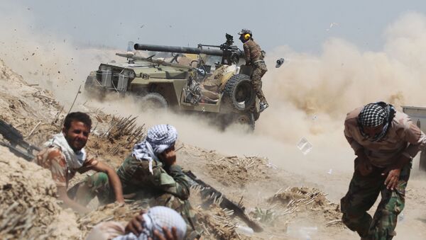 Иракские проправительственные силы во время противостояния с боевиками ИГ - اسپوتنیک افغانستان  