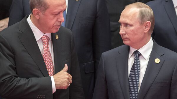 پوتین و اردوغان روسأ جمهور روسیه و ترکیه - اسپوتنیک افغانستان  